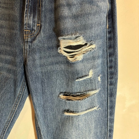 HIDDEN Sz 26 100% Cotton Denim Flare Leg Spot Distressing Jeans - Picture 5 of 11